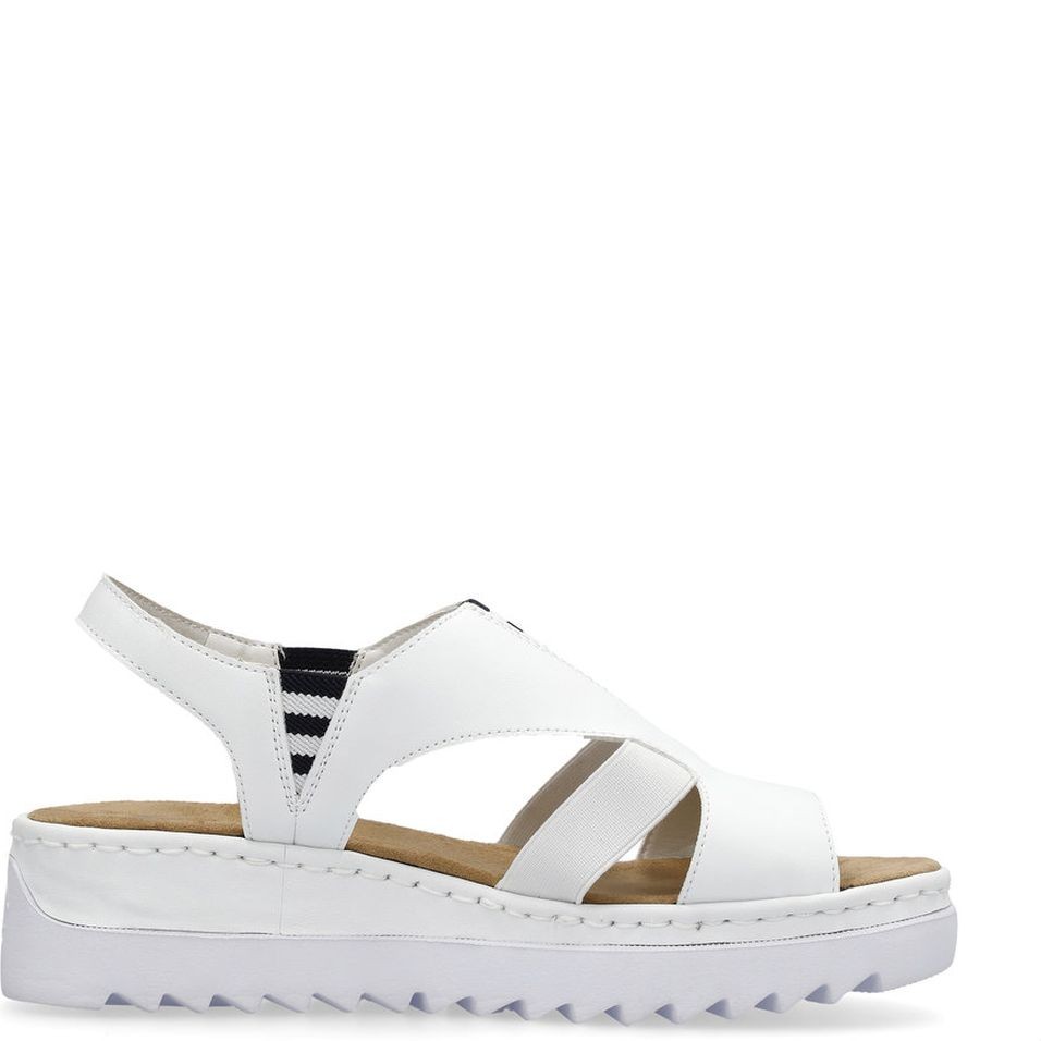 RIEKER Basutės moterims, Balta, SANDALS 3