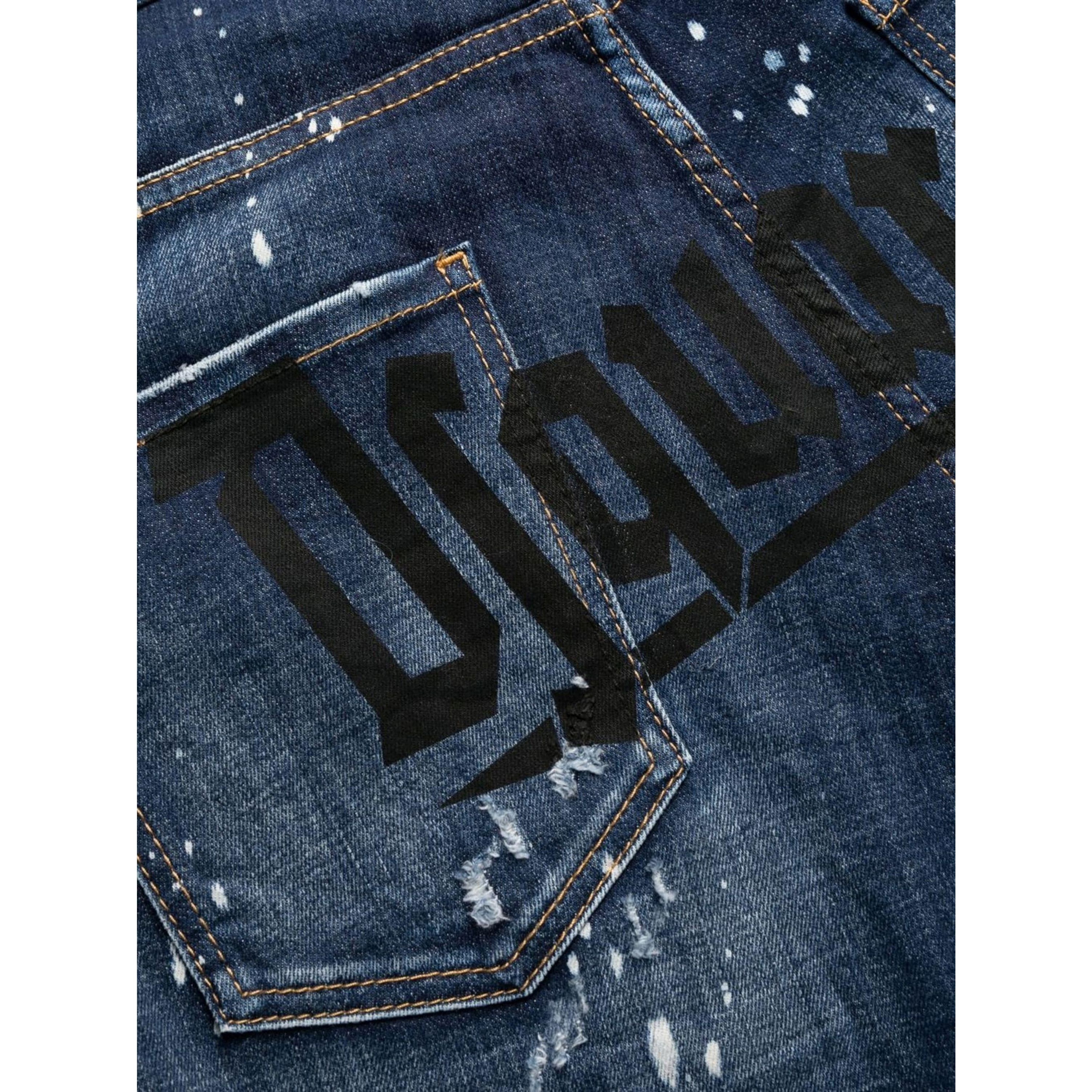 DSQUARED2 Aptempti džinsai vyrams, Mėlyna, Pants 5 pockets 3