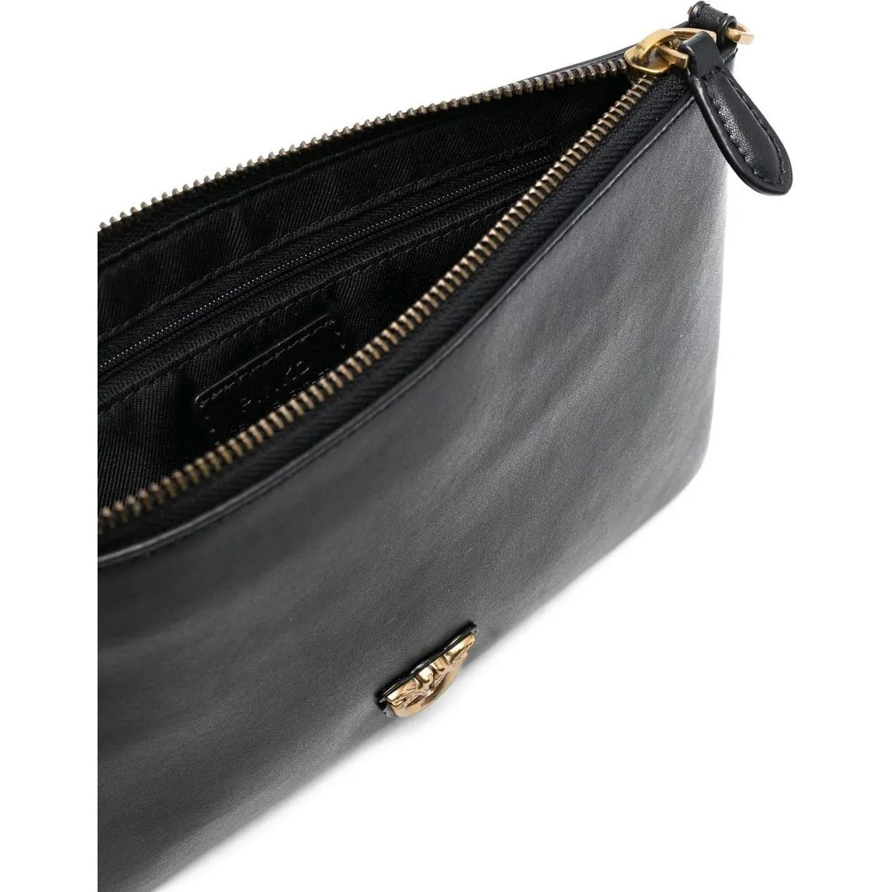 PINKO Rankinė per petį moterims, Juoda, Classic flat love bag simply 4