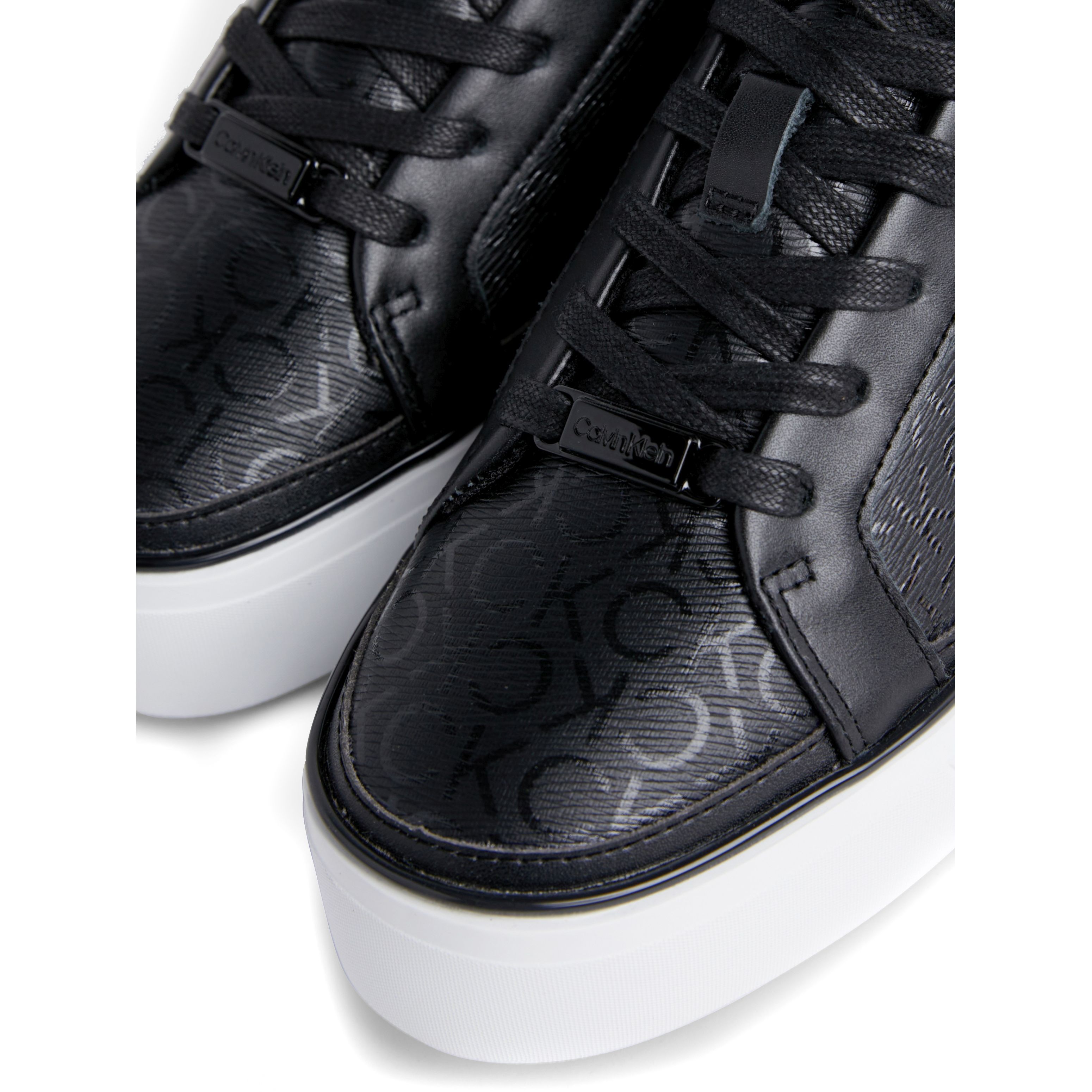 CALVIN KLEIN Laisvalaikio bateliai moterims, Juoda, Flatform cup lace up leisure 6