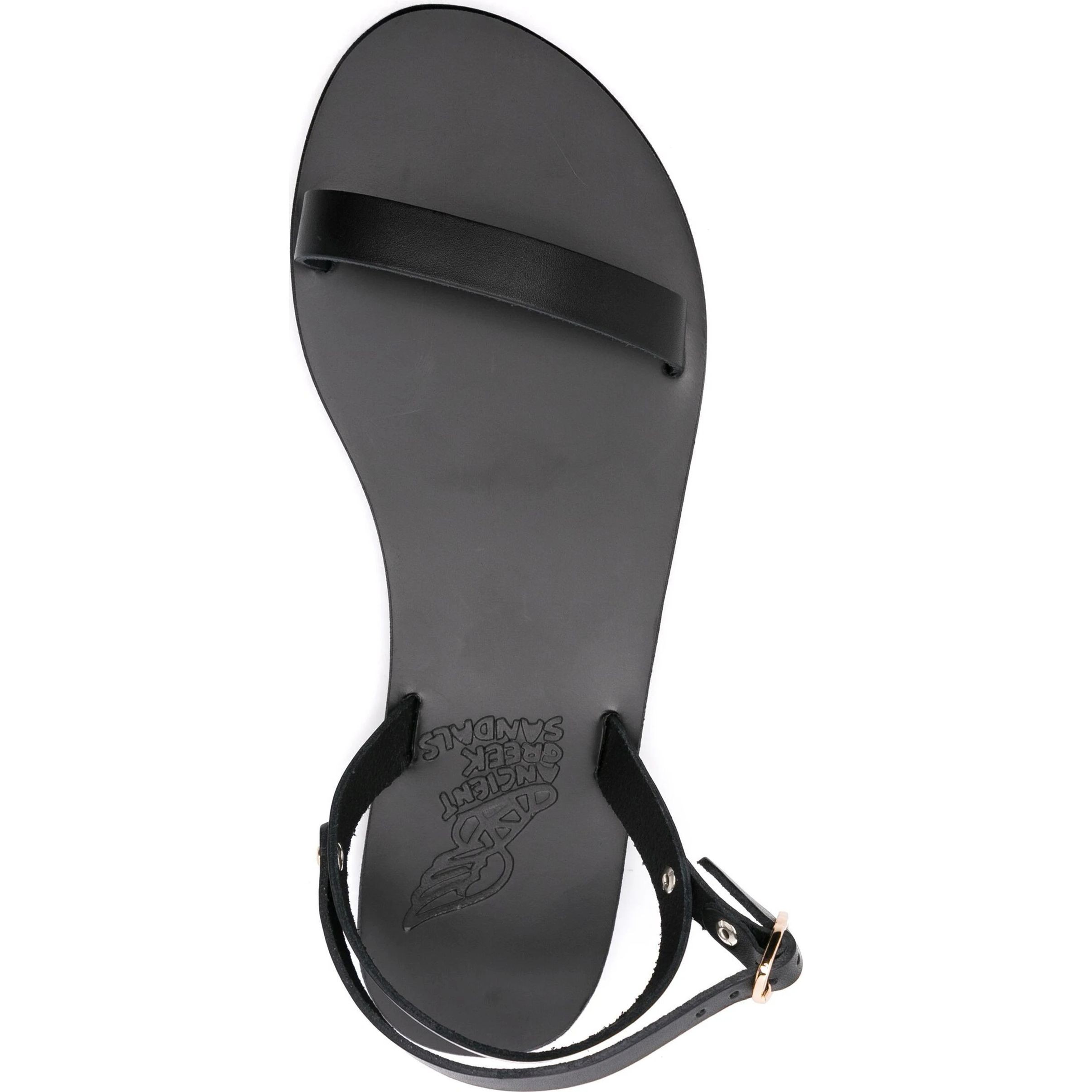 ANCIENT GREEK SANDAL Basutės moterims, Juoda, Irida flat vachetta sandals 4