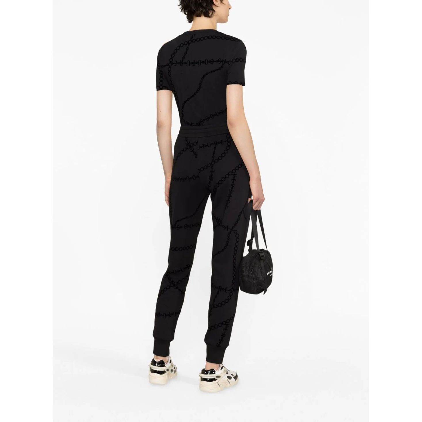 VERSACE JEANS CUTURE Laisvalaikio kelnės moterims, Juoda, Trousers heavy 4