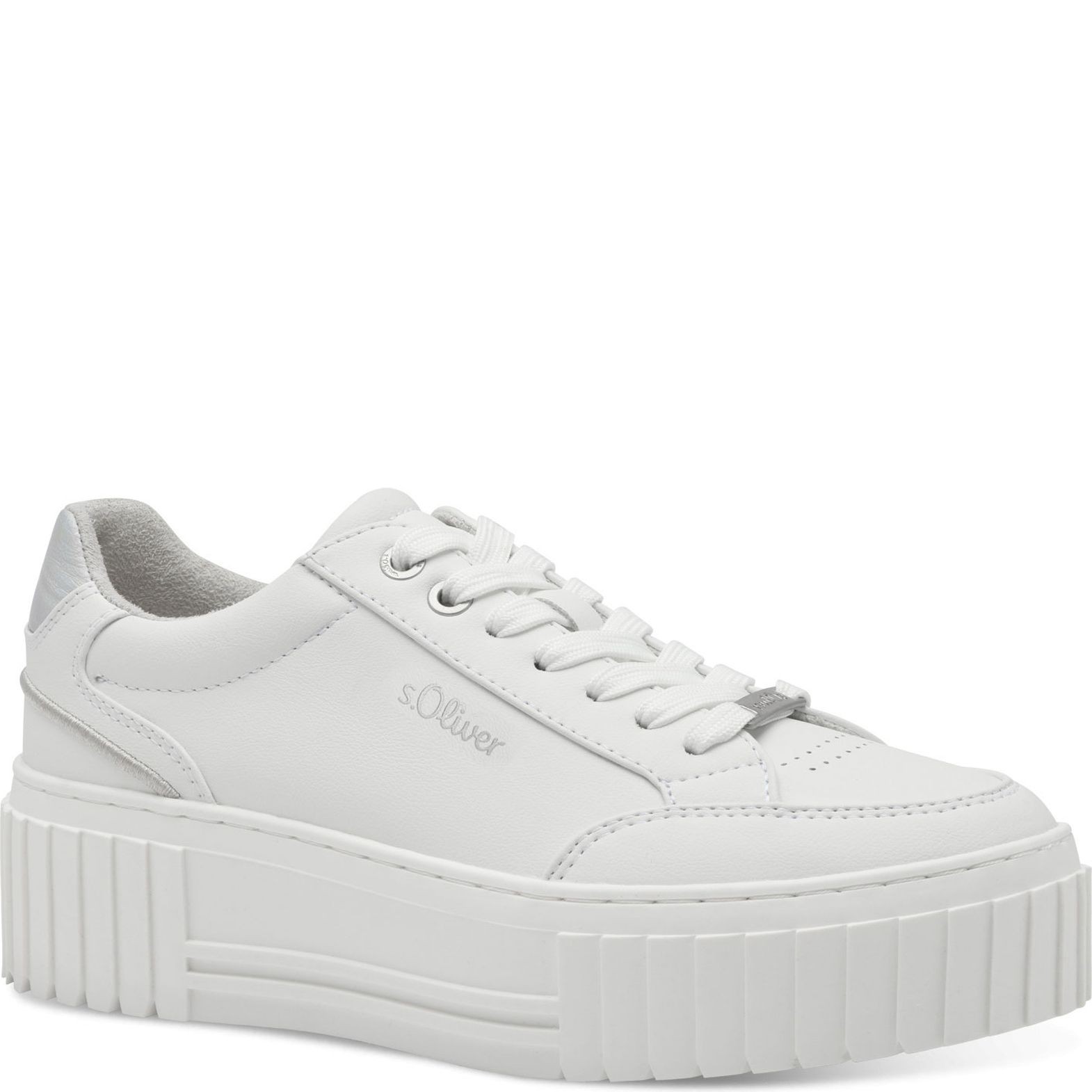 S.OLIVER Laisvalaikio bateliai moterims, Balta, Women Lace-upp 1