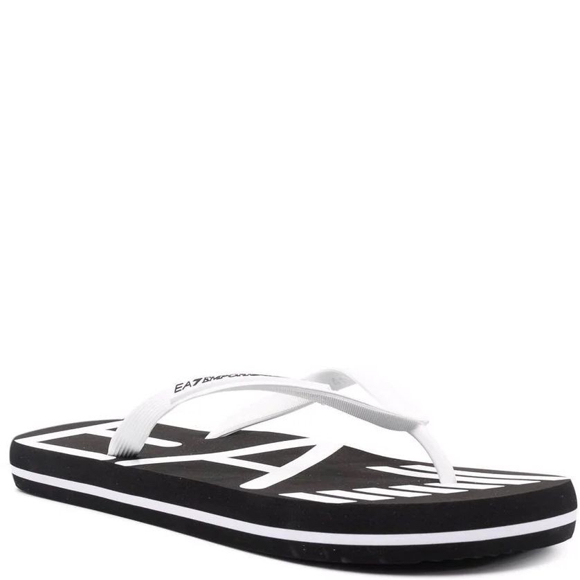 EA7 Pliažo šlepetės per pirštą, Juoda, Shoes beachwear 1