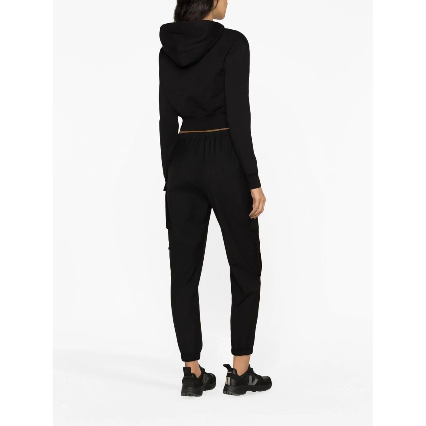 VERSACE JEANS CUTURE Sportinis nertinis moterims, Juoda, Logo sweatshirt 4