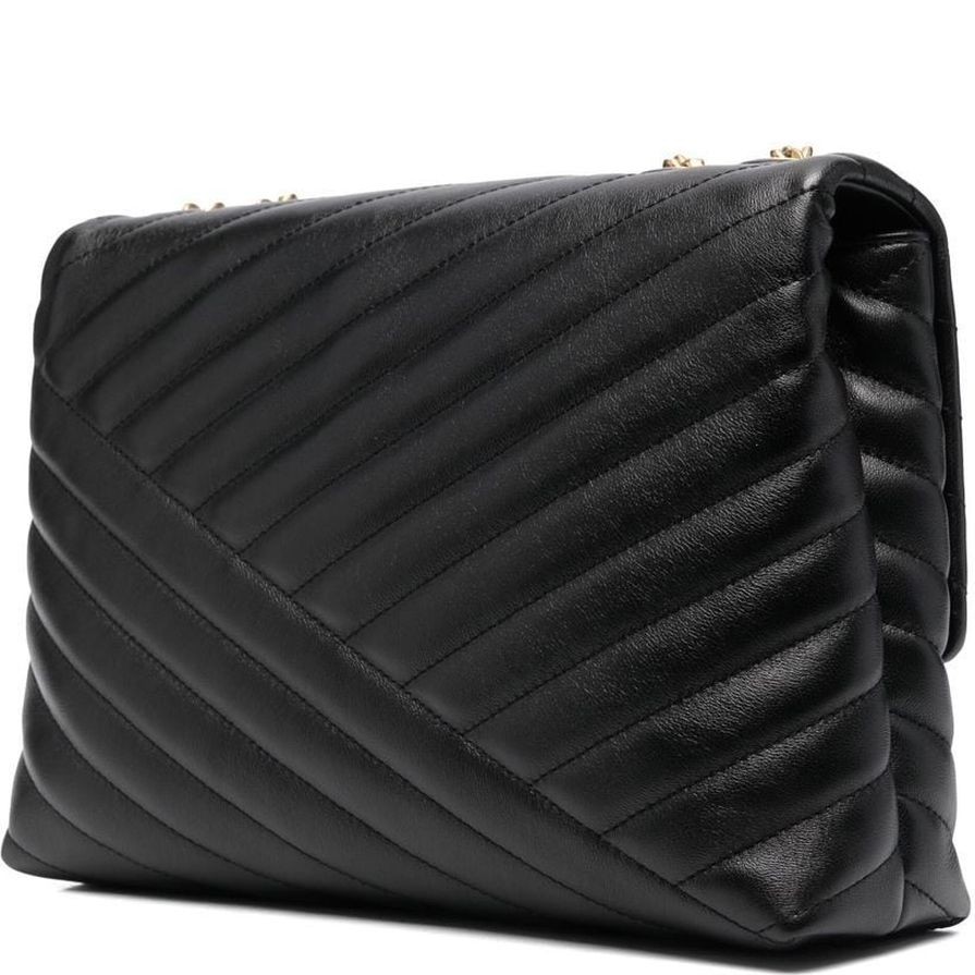 TORY BURCH Rankinė per petį moterims, Juoda, Kira chevron shoulder bag 2