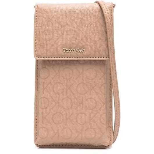 CALVIN KLEIN Telefono, plančetės dėklas moterims, Ruda, Must phone pouch 1