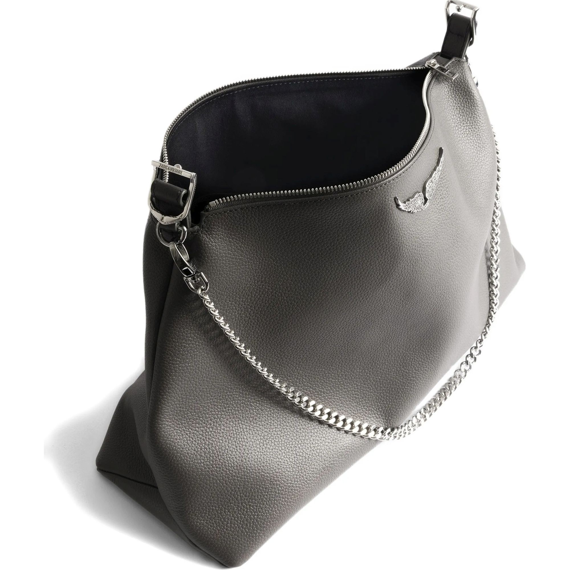 ZADIG&VOLTAIRE Pirkinių krepšys moterims, Juoda, Jim grained leather 4