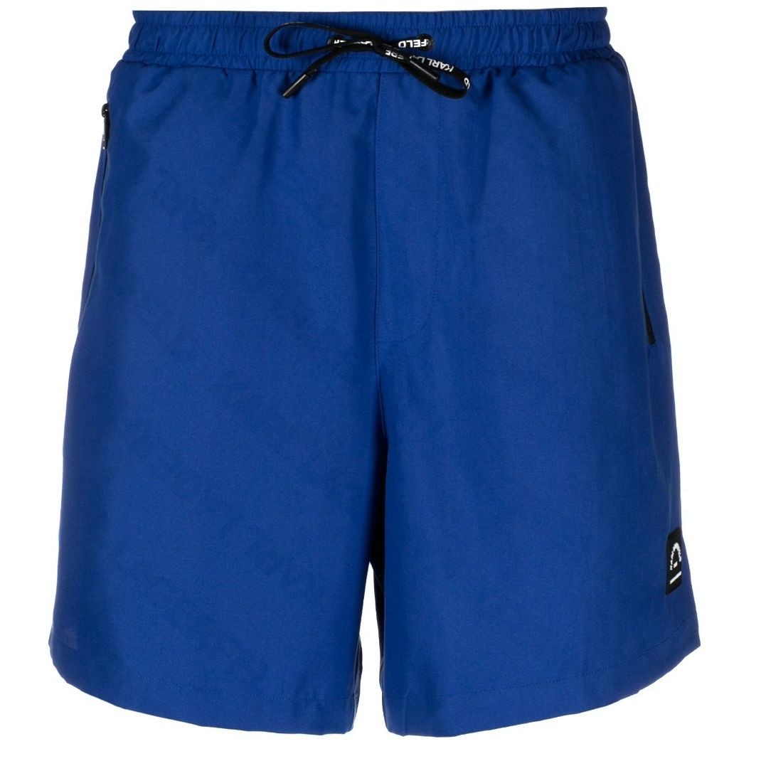 KARL LAGERFELD Apatinė kostiumėlio dalis vyrams, Mėlyna, Tonal aop med boardshorts 1