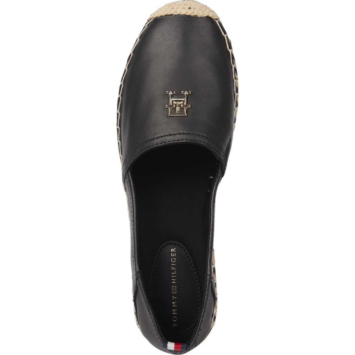 TOMMY HILFIGER Espadrilės moterims, Juoda, Flat espadrille 3