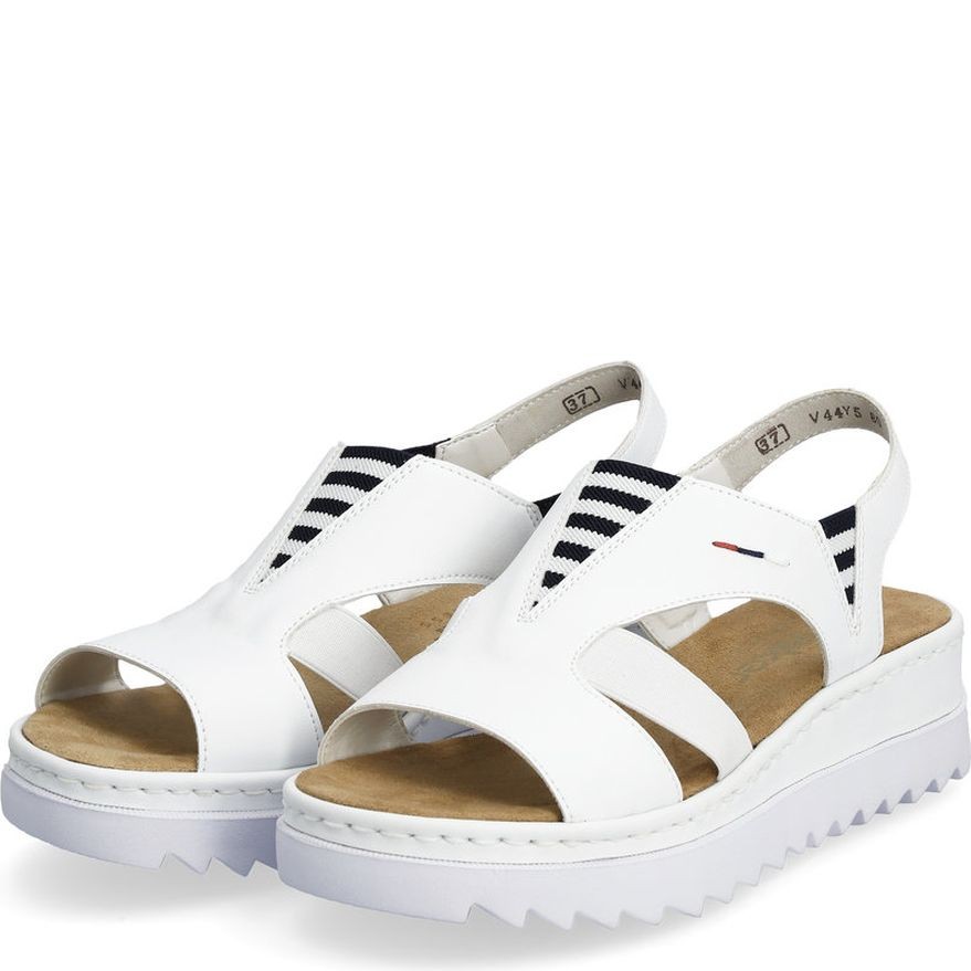 RIEKER Basutės moterims, Balta, SANDALS 7