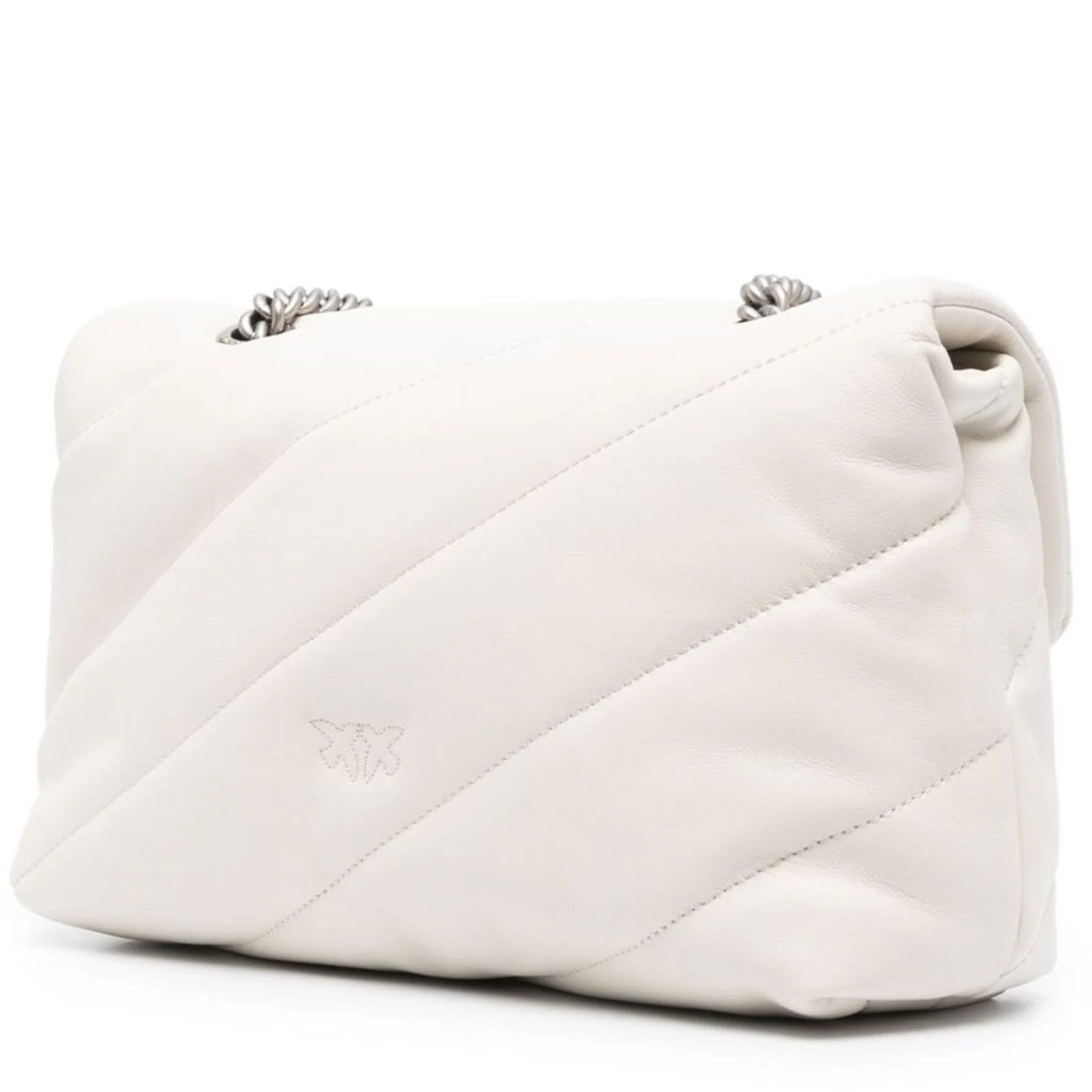 PINKO Rankinė per petį moterims, Balta, Love puff shoulder bag 2