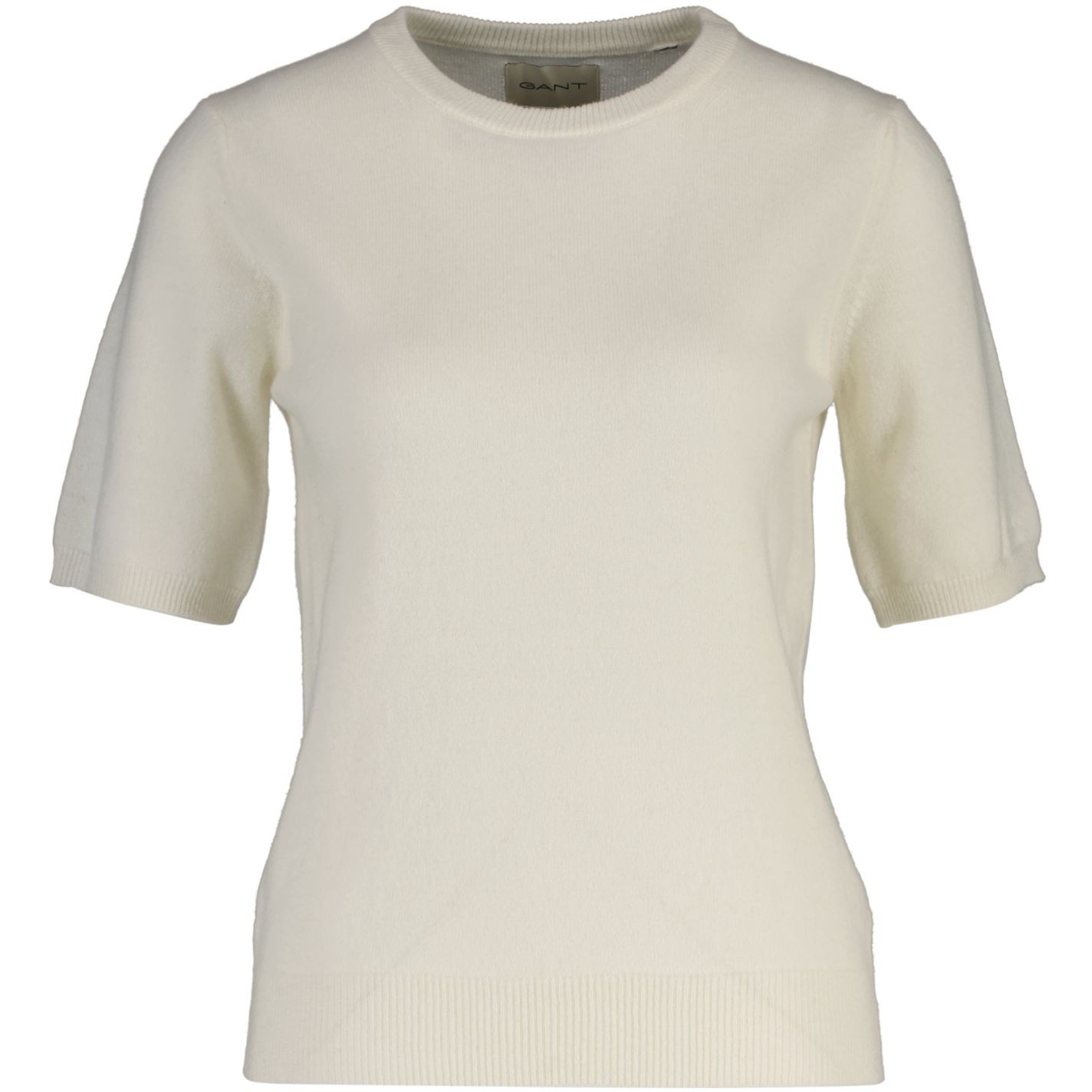 GANT Megztinis moterims, Smėlio, superfine lambswool ss c-neck 1