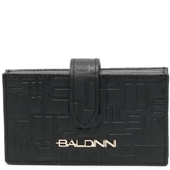 BALDININI Telefono, plančetės dėklas moterims, Juoda, Cc holder monogram wallet 838 1
