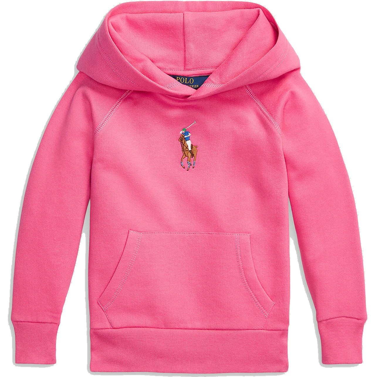 RALPH LAUREN KIDS Džemperis mergaitėms, Rožinė, Big pony fleece hoodie (2-6x) 1