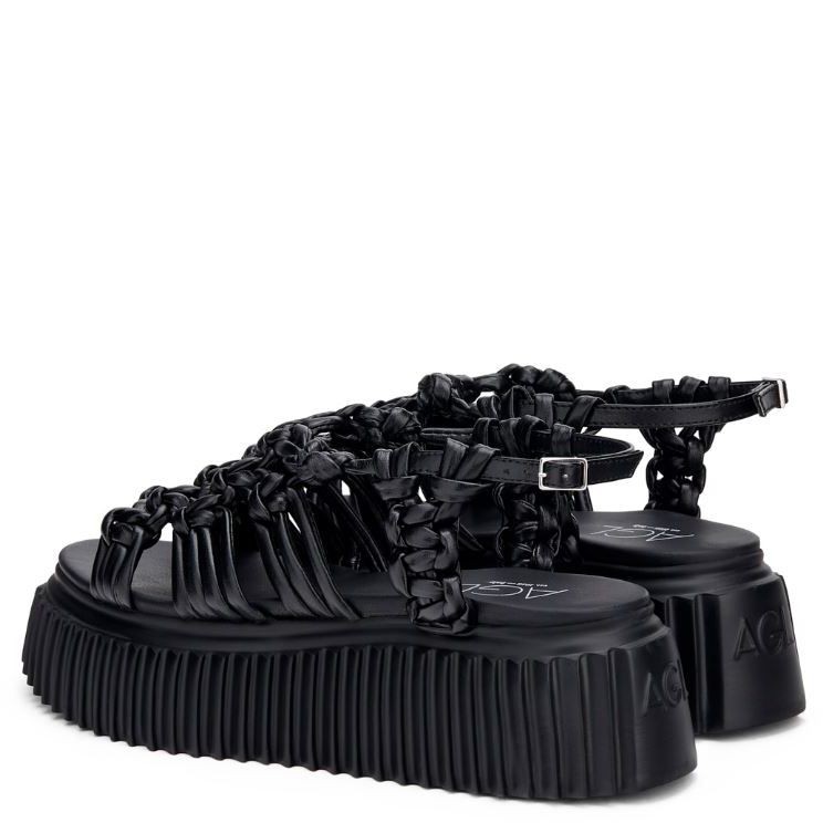 AGL Basutės moterims, Juoda, Alice flatform sandals 3
