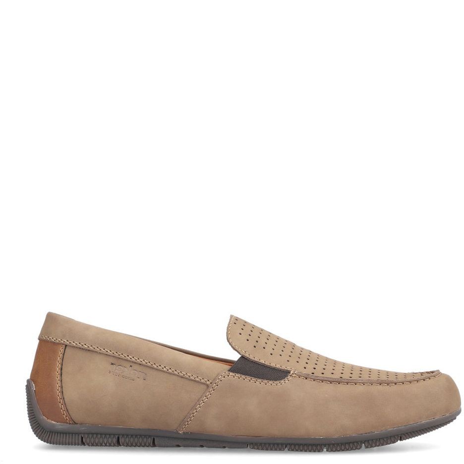 RIEKER Mokasinai vyrams, Ruda, MOCASINS 4