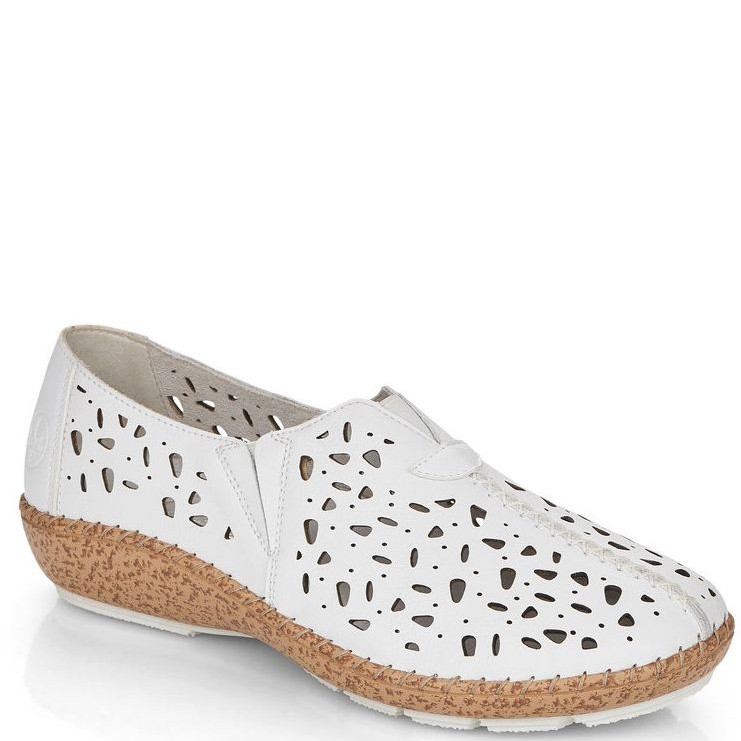 RIEKER Basutės moterims, Balta, SANDALS 1
