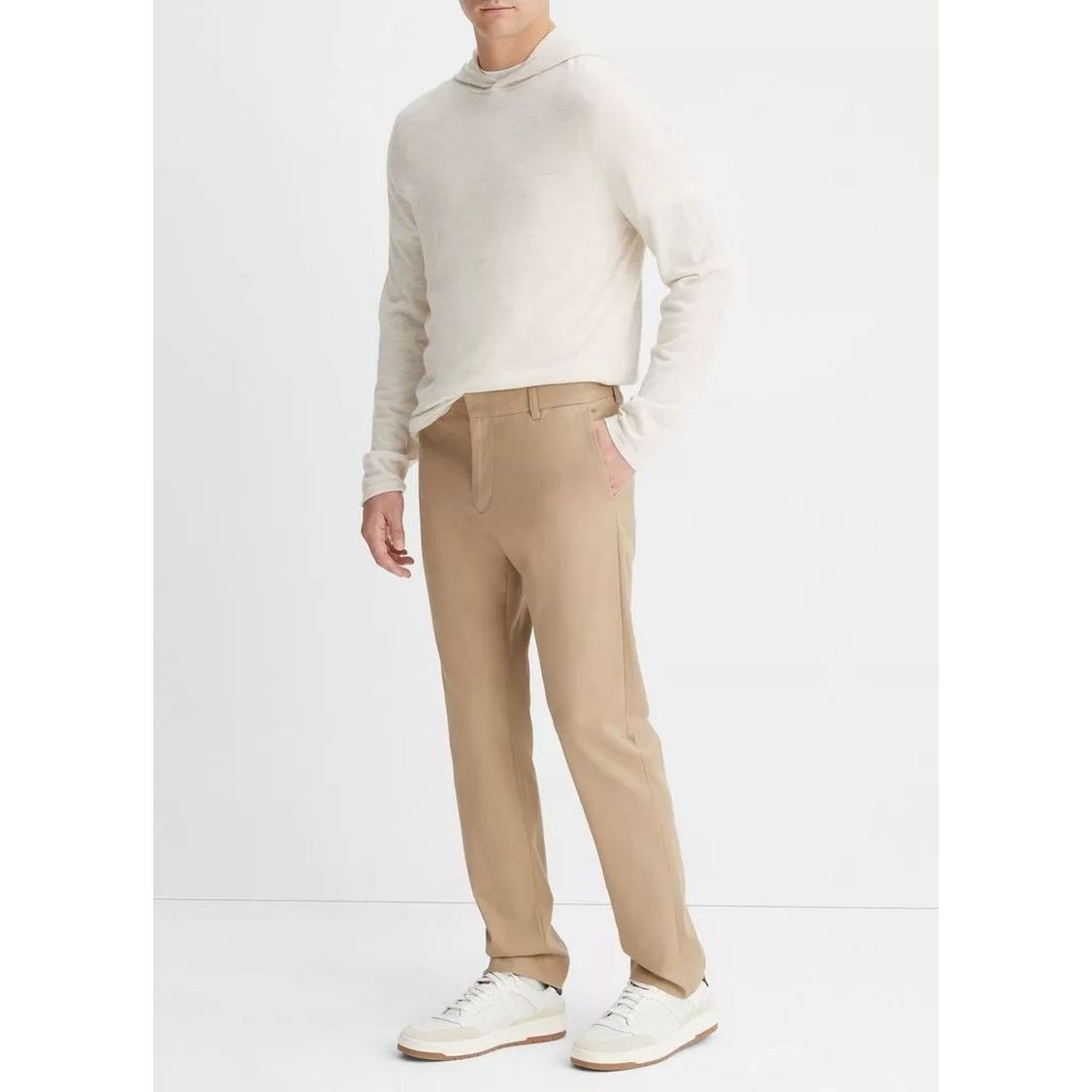 VINCE Laisvalaikio kelnės vyrams, Žalia, Cotton twill chino pants 3