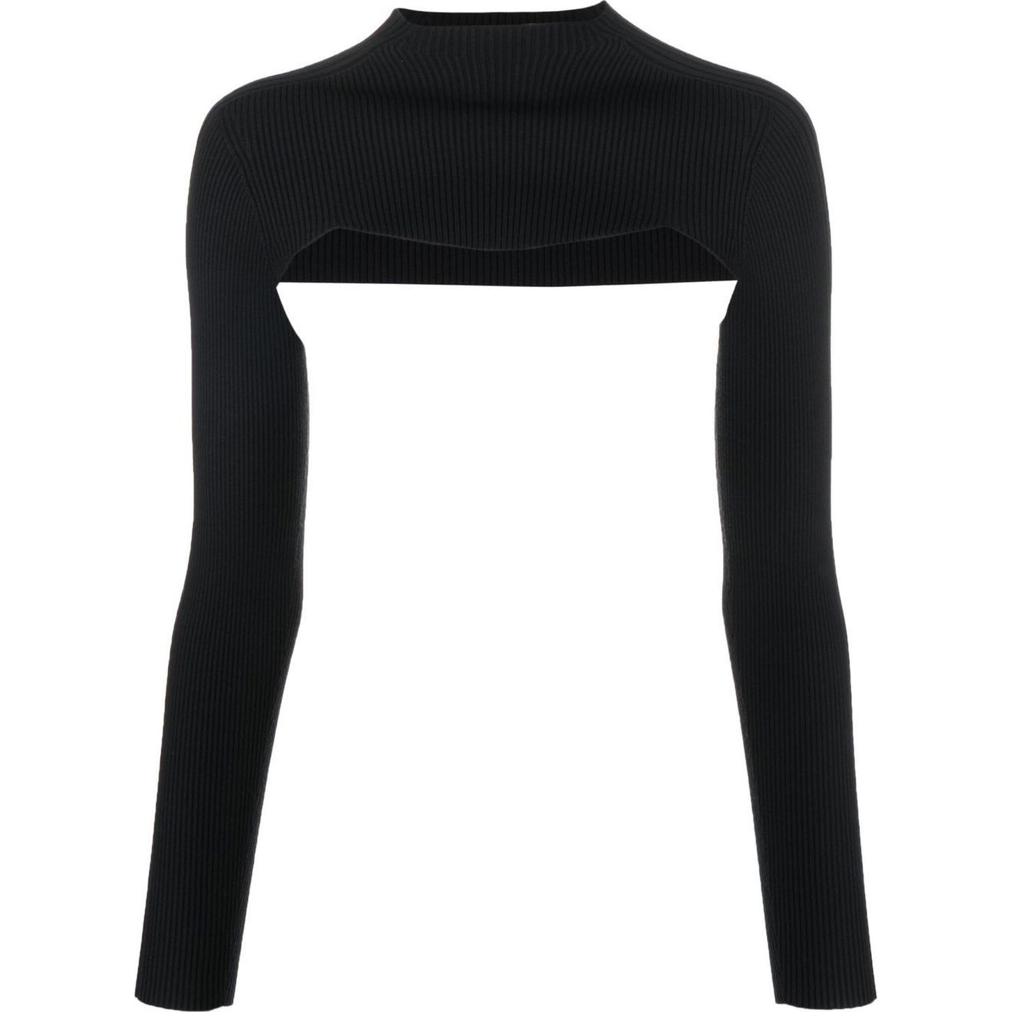 AERON Palaidinės moterims, Juoda, Ribbed longsleeve layer