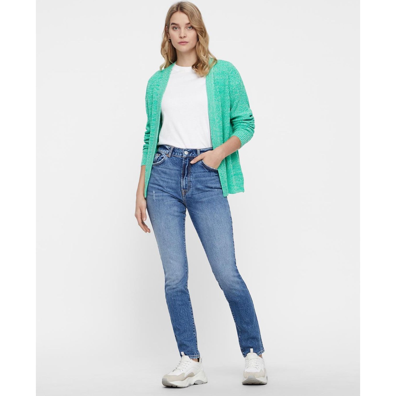 VERO MODA Slim džinsai moterims, Mėlyna, VMSELENA HR SLIM 5