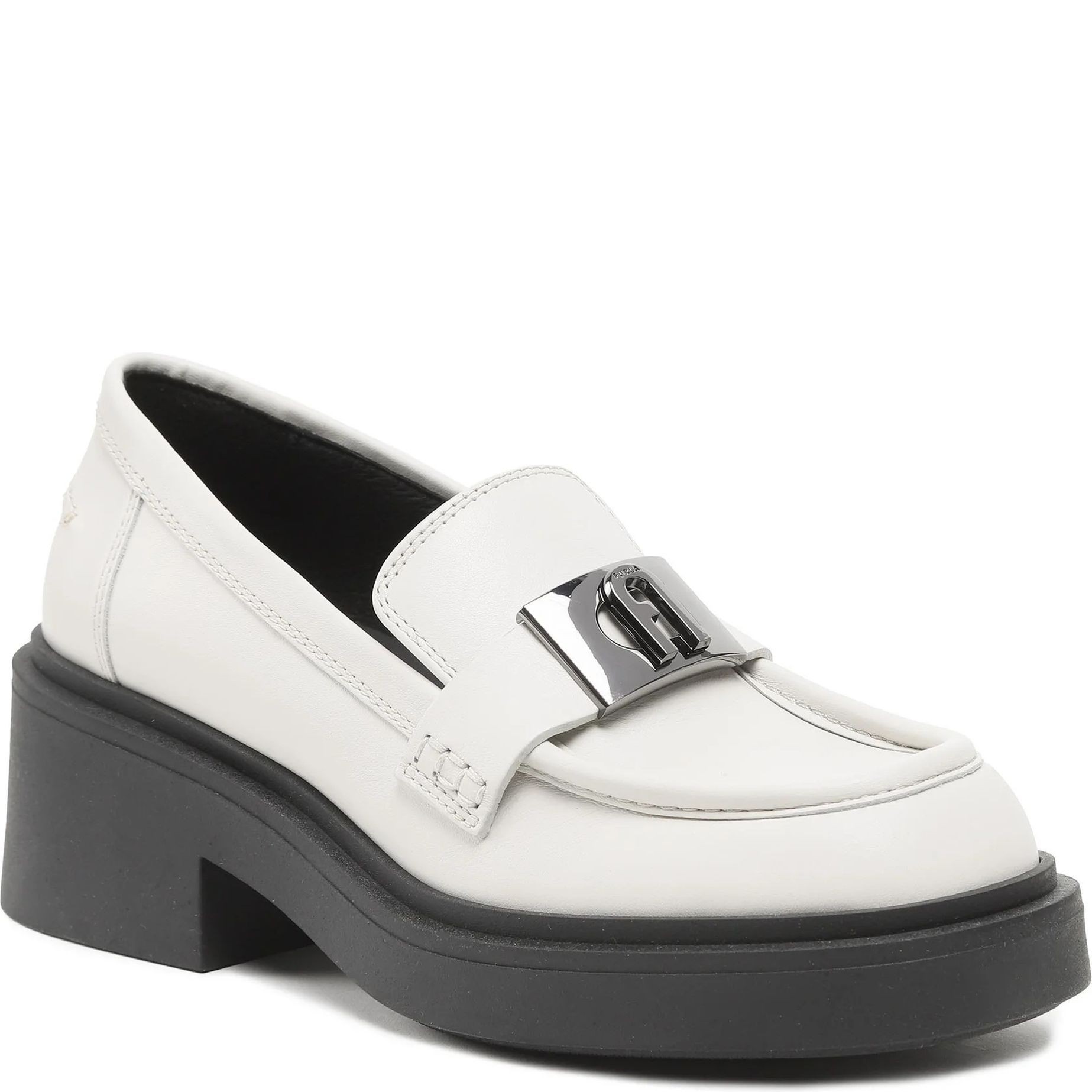 FURLA Loaferiai moterims, Balta, Furla college loafer 1