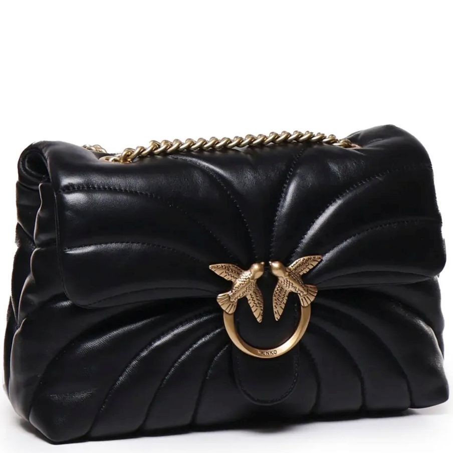 PINKO Rankinė per petį moterims, Juoda, Love puff shoulder bag 3