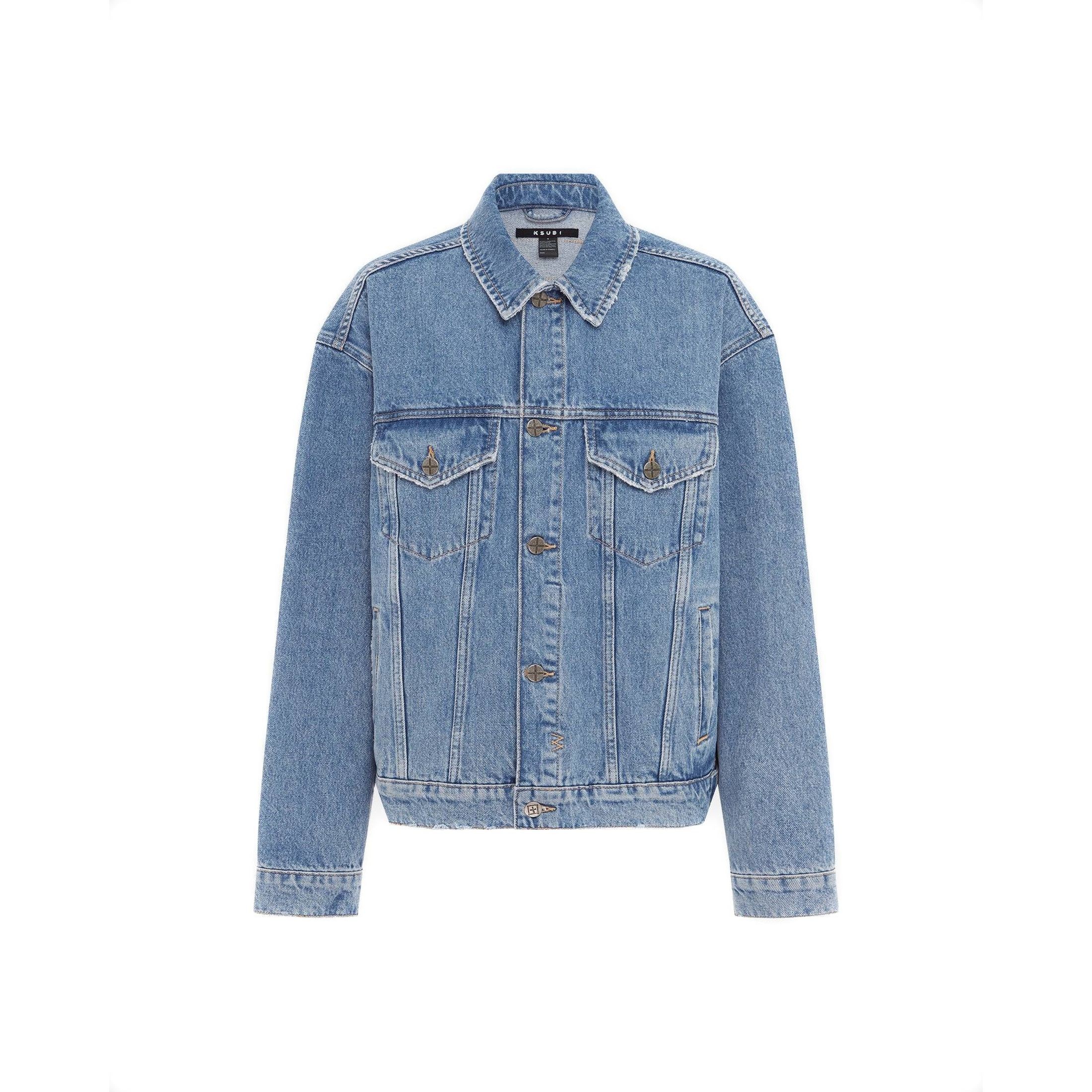 KSUBI Džinsinis švarkas moterims, Mėlyna, Oversized jacket heritage 1