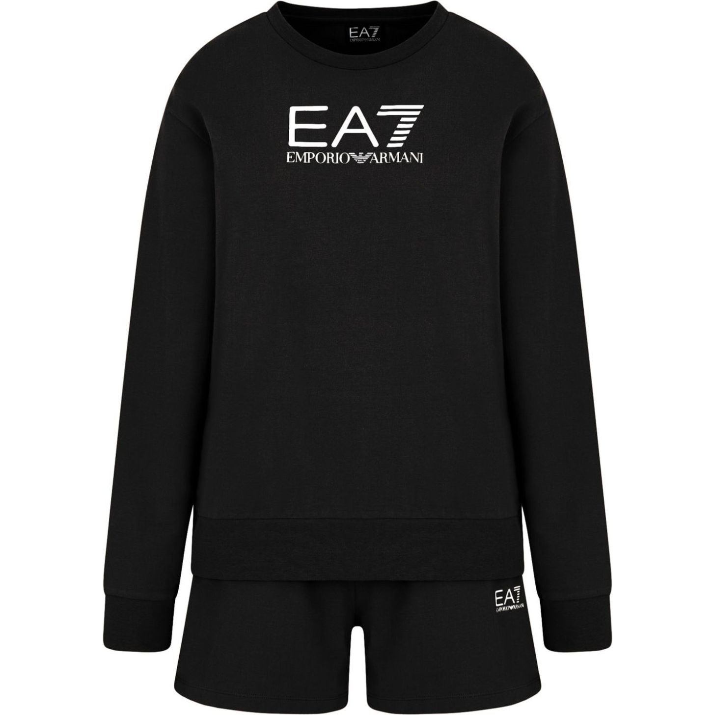EA7 Sportinis kostiumas moterims, Juoda, Logo-print tracksuit