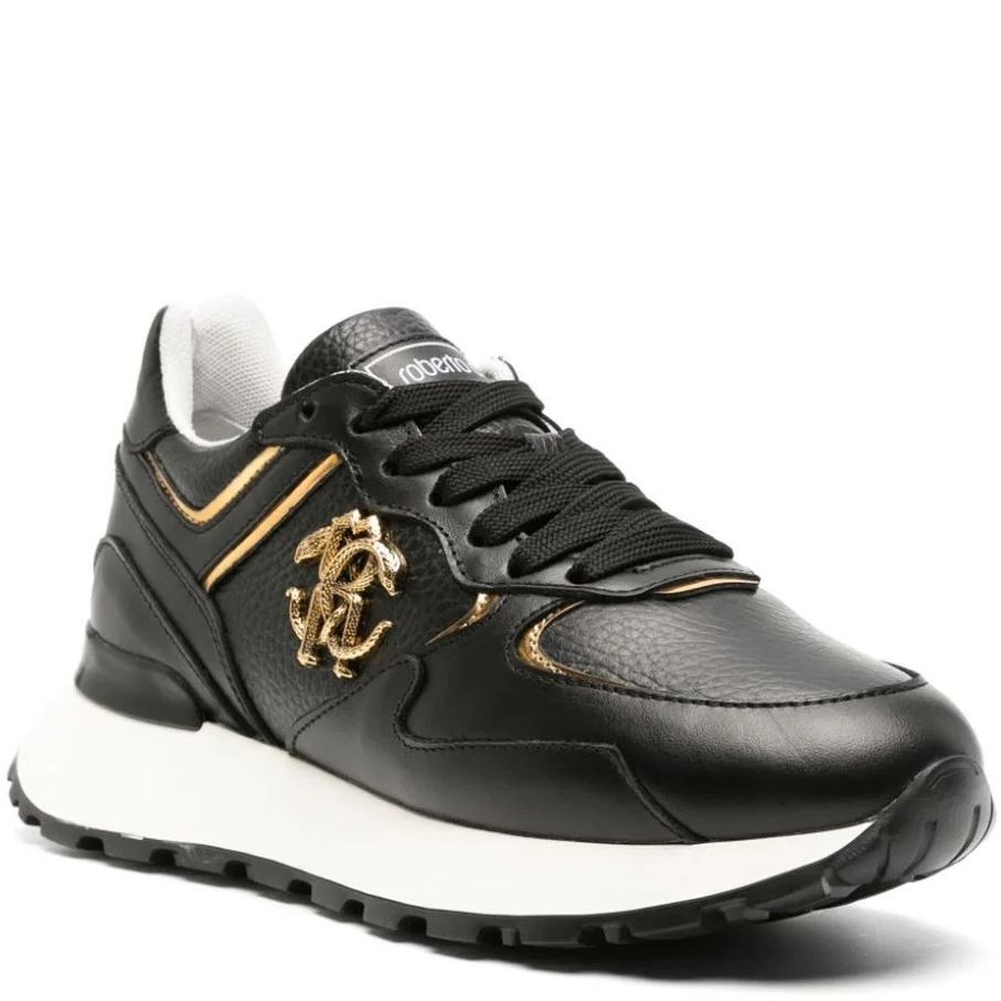 ROBERTO CAVALLI Laisvalaikio bateliai moterims, Juoda, Sneakers 1