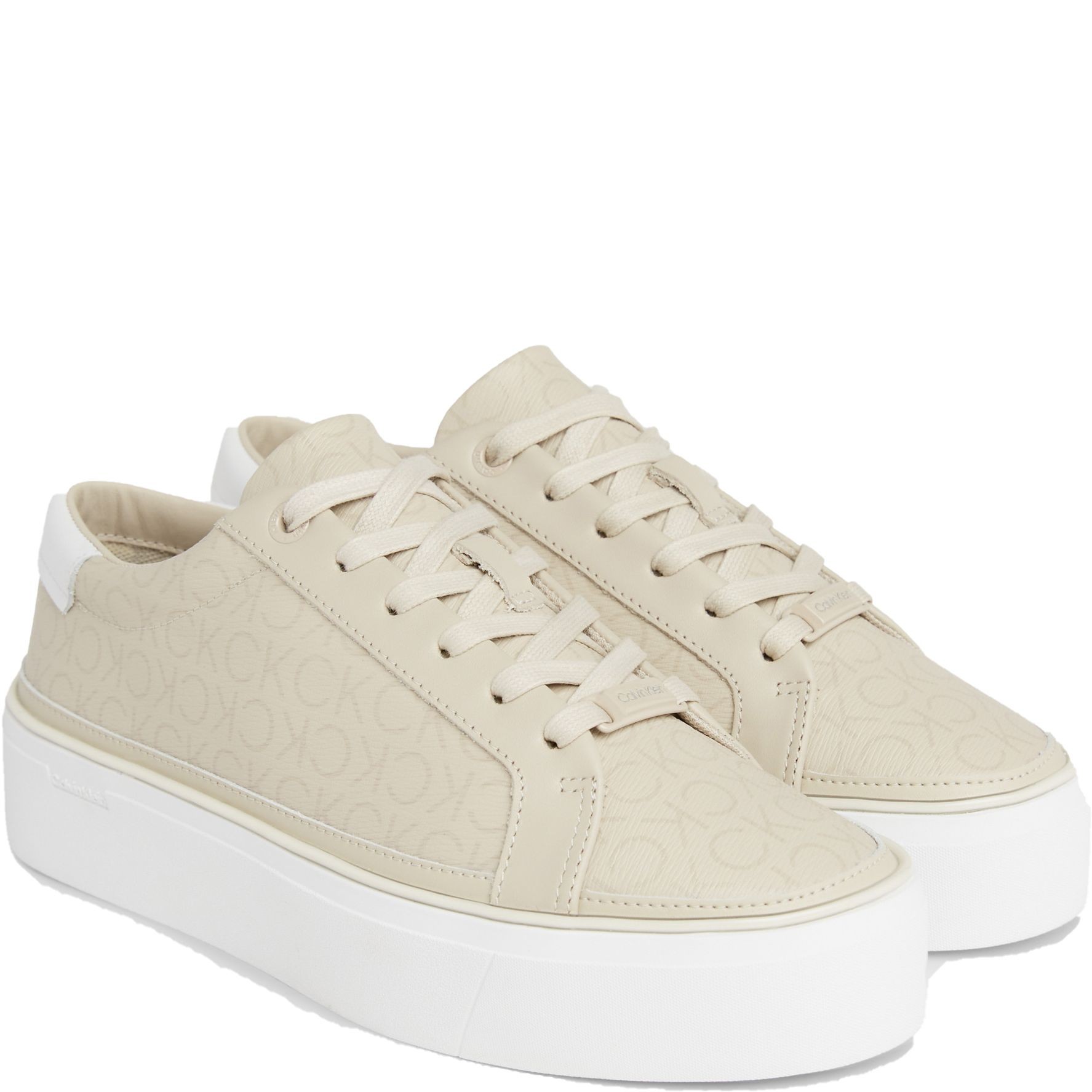CALVIN KLEIN Laisvalaikio bateliai moterims, Pilka, Flatform cup lace up leisure 1