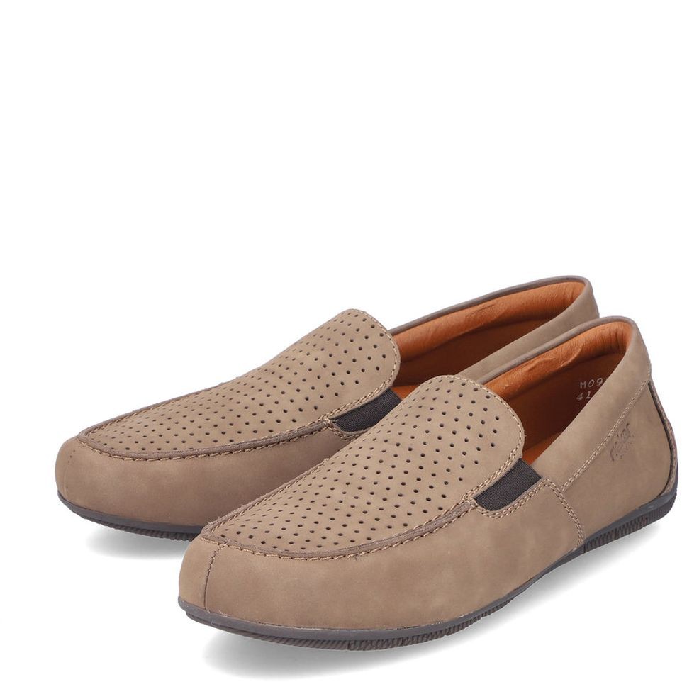 RIEKER Mokasinai vyrams, Ruda, MOCASINS 10