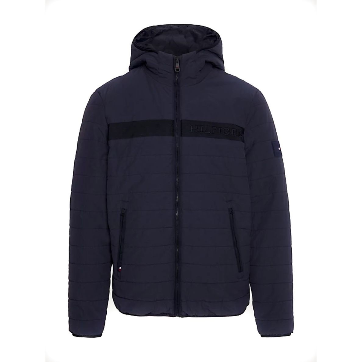 TOMMY HILFIGER Pūkinė striukė vyrams, Mėlyna, Gmd padded hooded jacket 1