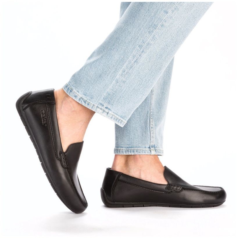 RIEKER Mokasinai vyrams, Juoda, MOCASINS 4