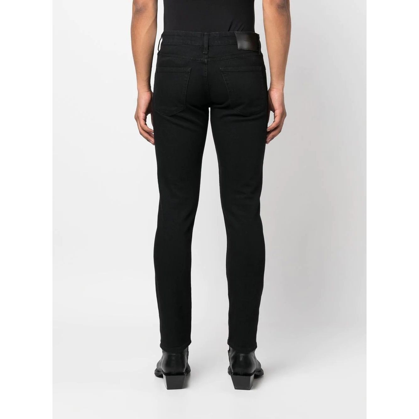 CALVIN KLEIN Aptempti džinsai vyrams, Juoda, Slim fit rinse black 3