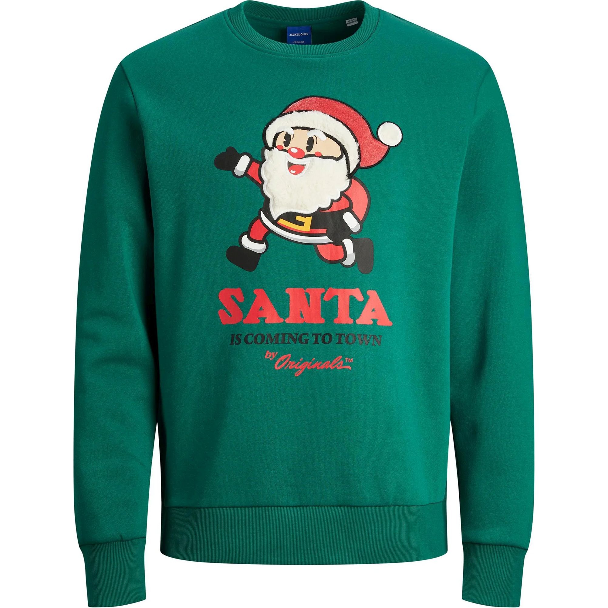 JACK & JONES Megztinis vyrams, Žalia, JORXMAS SWEAT CREW 1