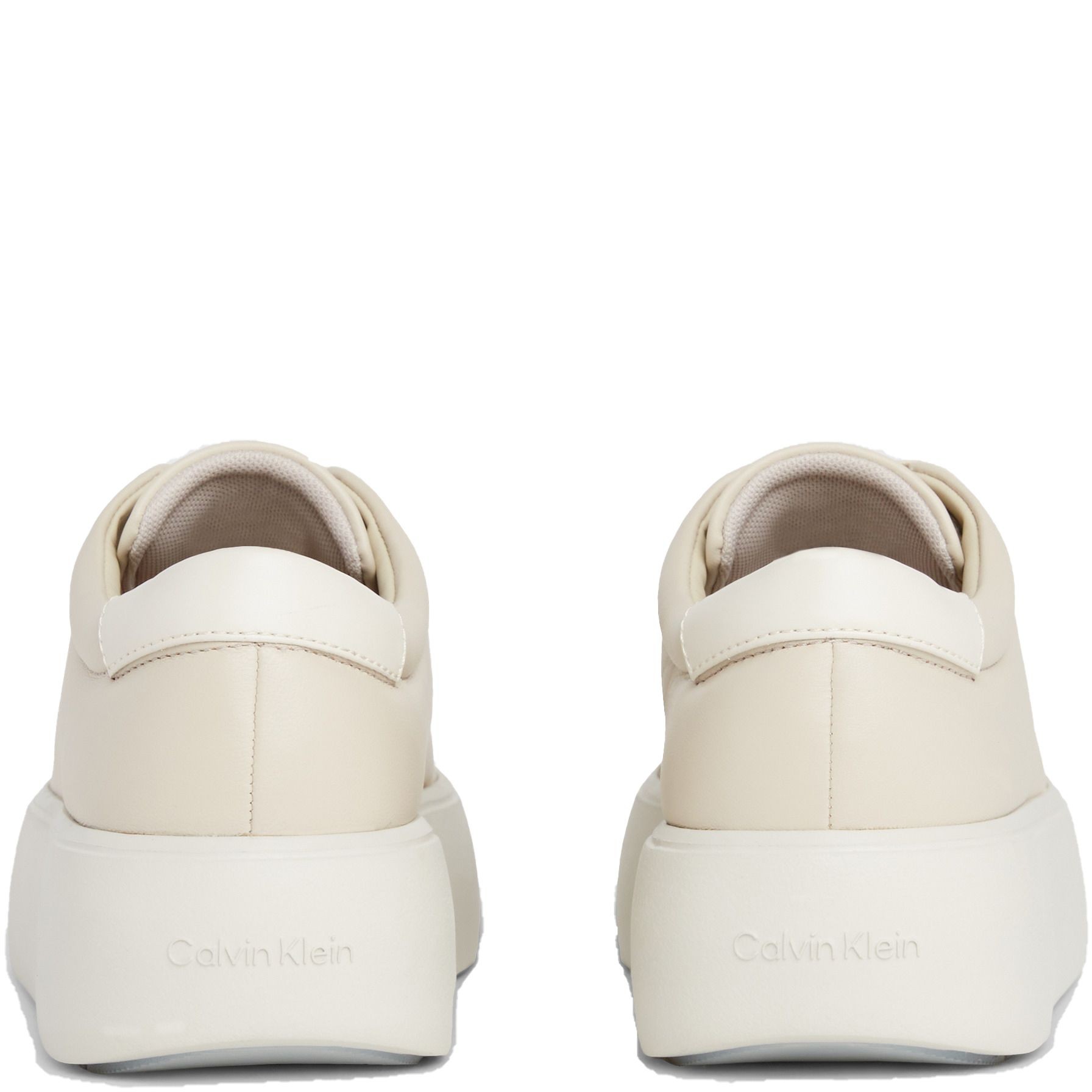 CALVIN KLEIN Laisvalaikio bateliai moterims, Smėlio, Flatform lace up leisure 3