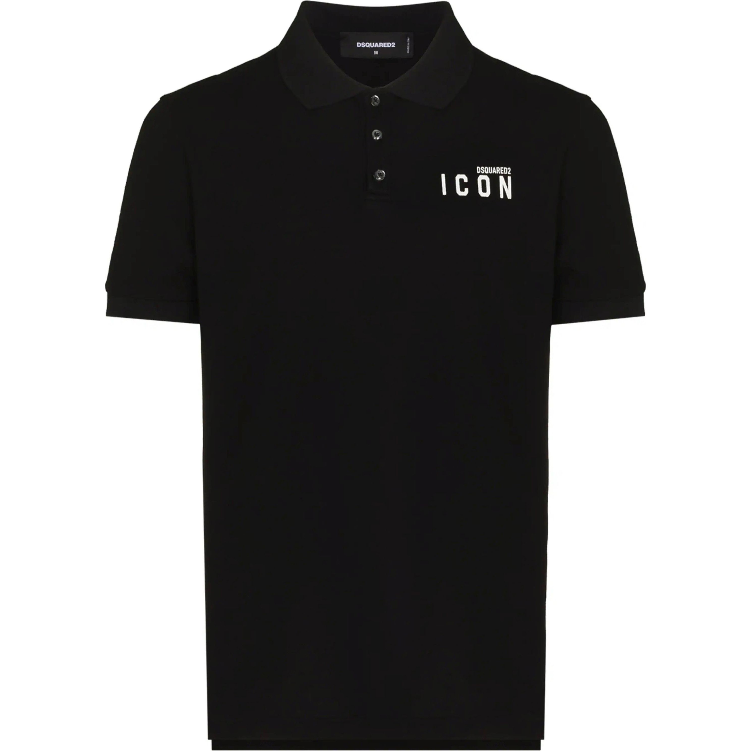 DSQUARED2 Polo marškiniai trumpos rank. vyrams, Juoda, Polo short sleeve shirt