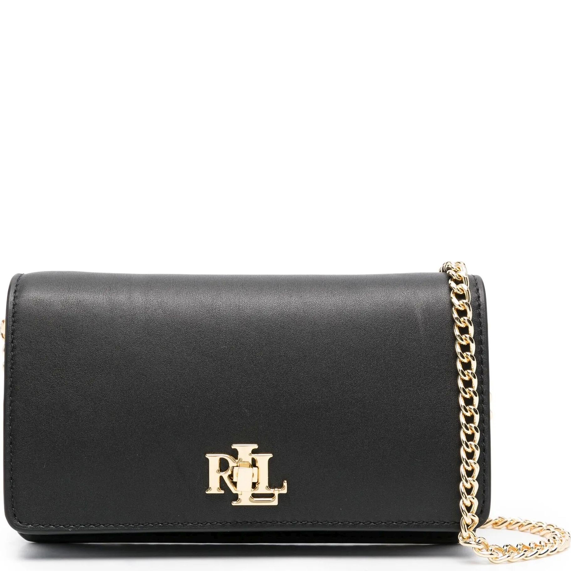 LAUREN RALPH LAUREN Telefono, plančetės dėklas moterims, Juoda, Natural smooth leather case 1