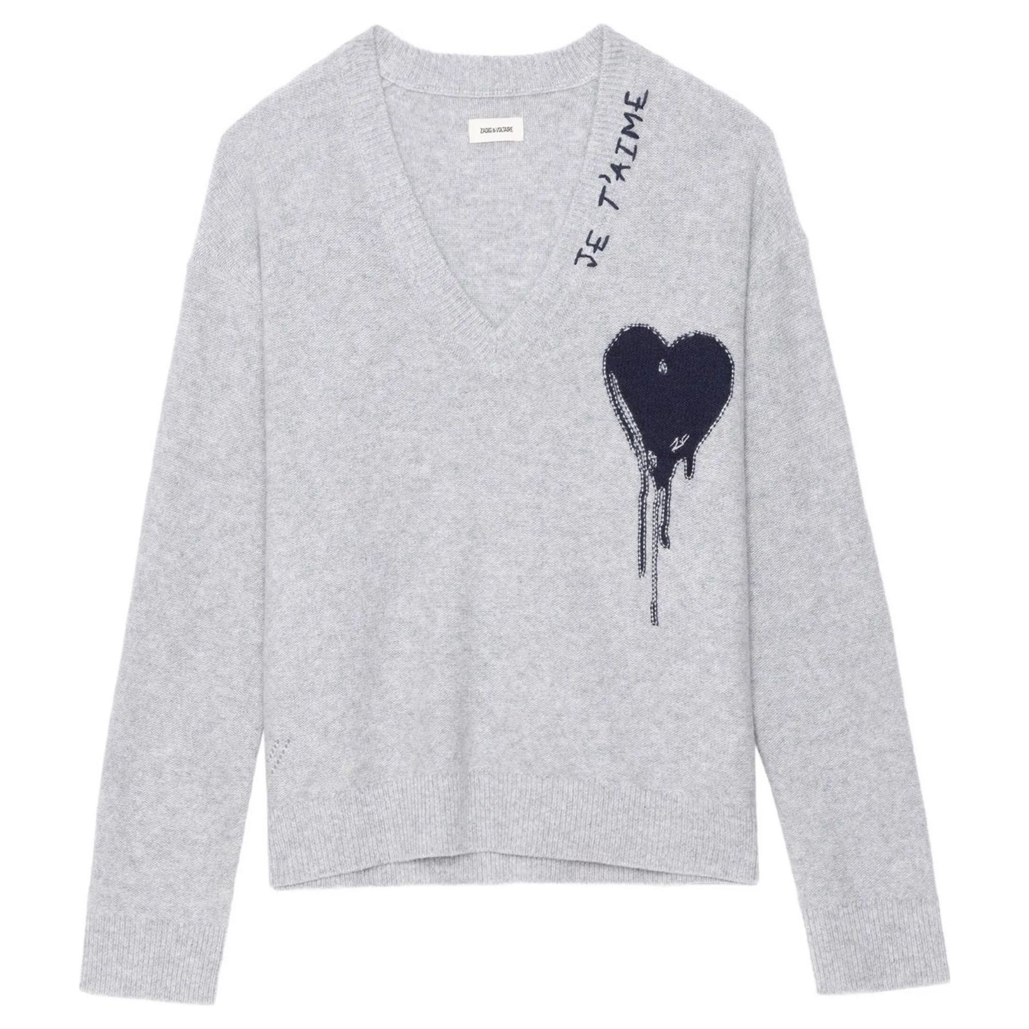 ZADIG&VOLTAIRE Megztinis moterims, Pilka, Mikyz ws flowing heart