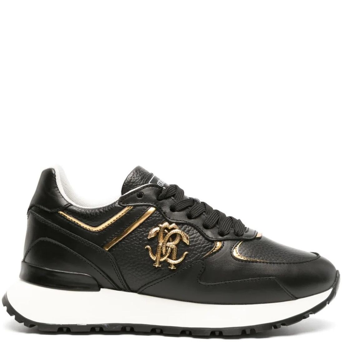 ROBERTO CAVALLI Laisvalaikio bateliai moterims, Juoda, Sneakers 2