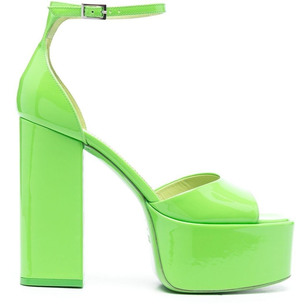 PARIS TEXAS Aukštakulniai moterims, Žalia, Tatiana platform sandal 1