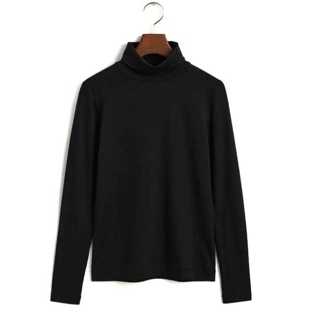 GANT Megztinis moterims, Juoda, SLIM LS TURTLENECK 1