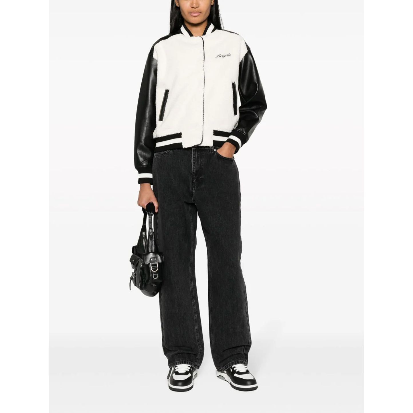AXEL ARIGATO Bomberis moterims, Kūno, Saul varsity jacket 2