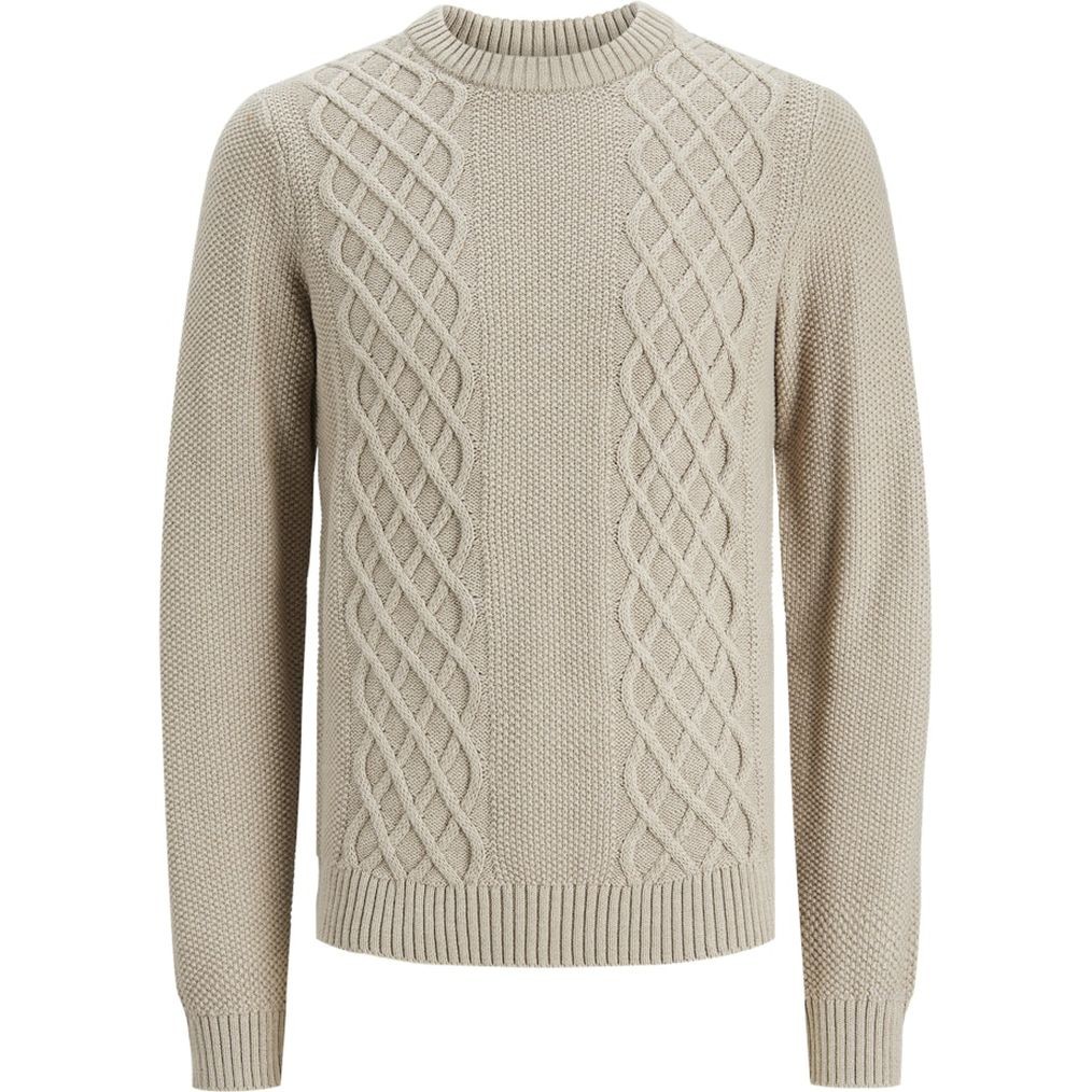 JACK & JONES Megztinis vyrams, Smėlio, JPRBLAPARLEY KNIT CREW 1