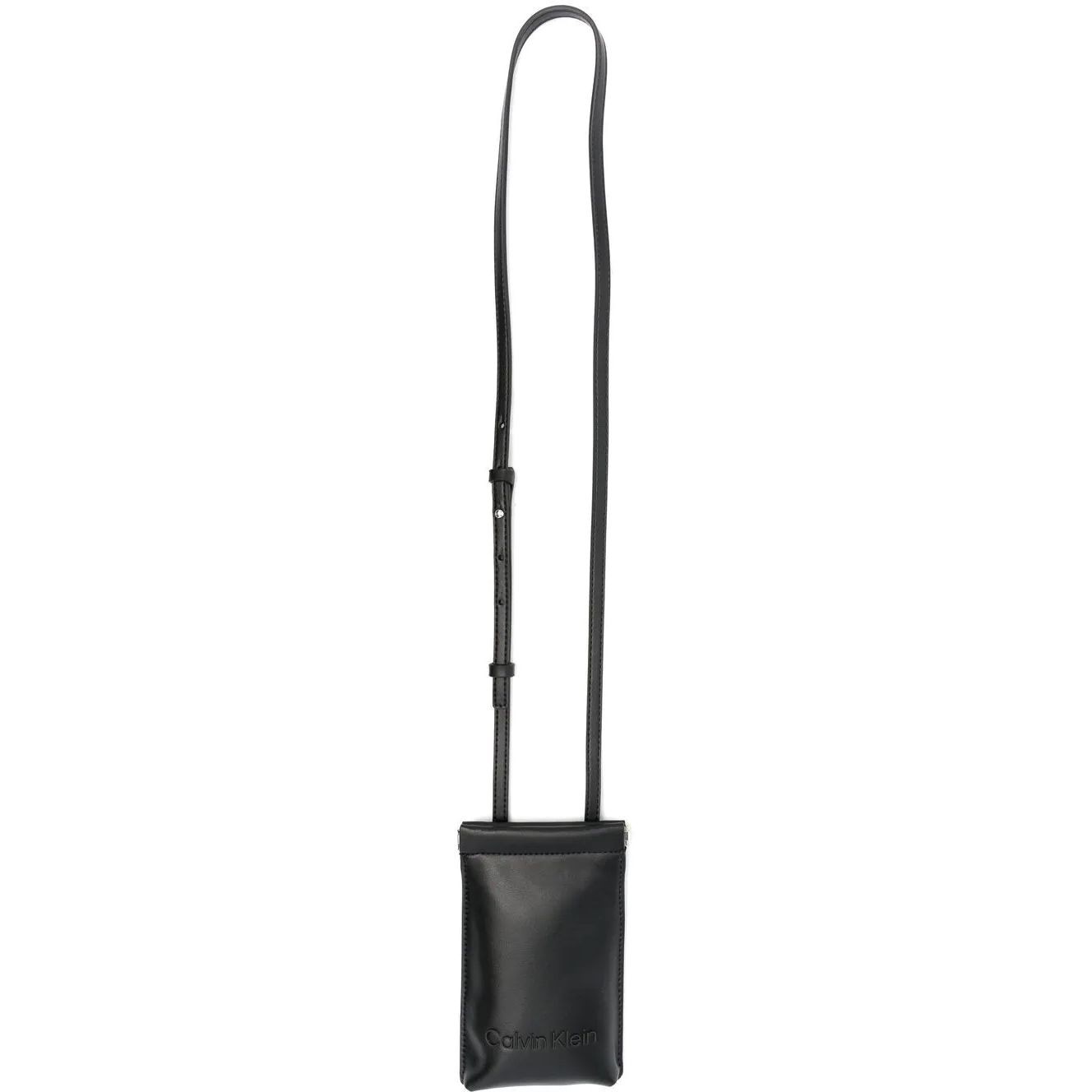 CALVIN KLEIN Telefono, plančetės dėklas moterims, Juoda, SET PHONE CROSSBODY 1