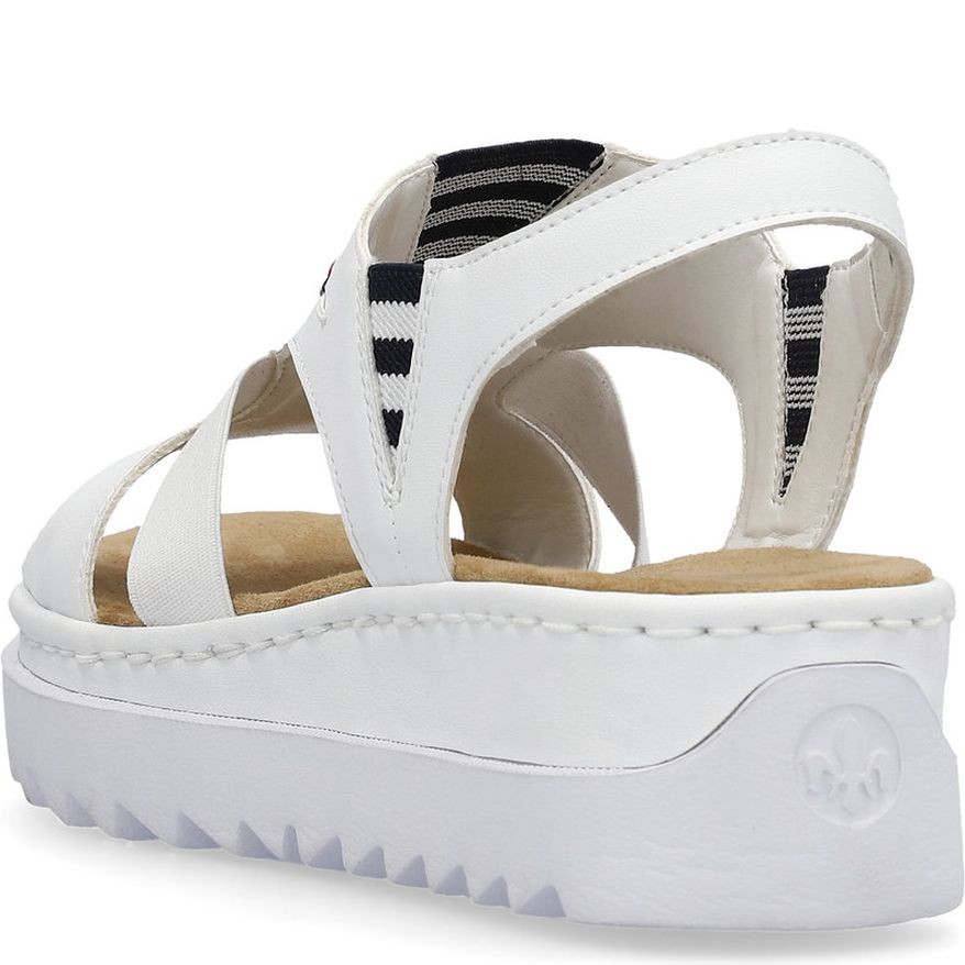 RIEKER Basutės moterims, Balta, SANDALS 4