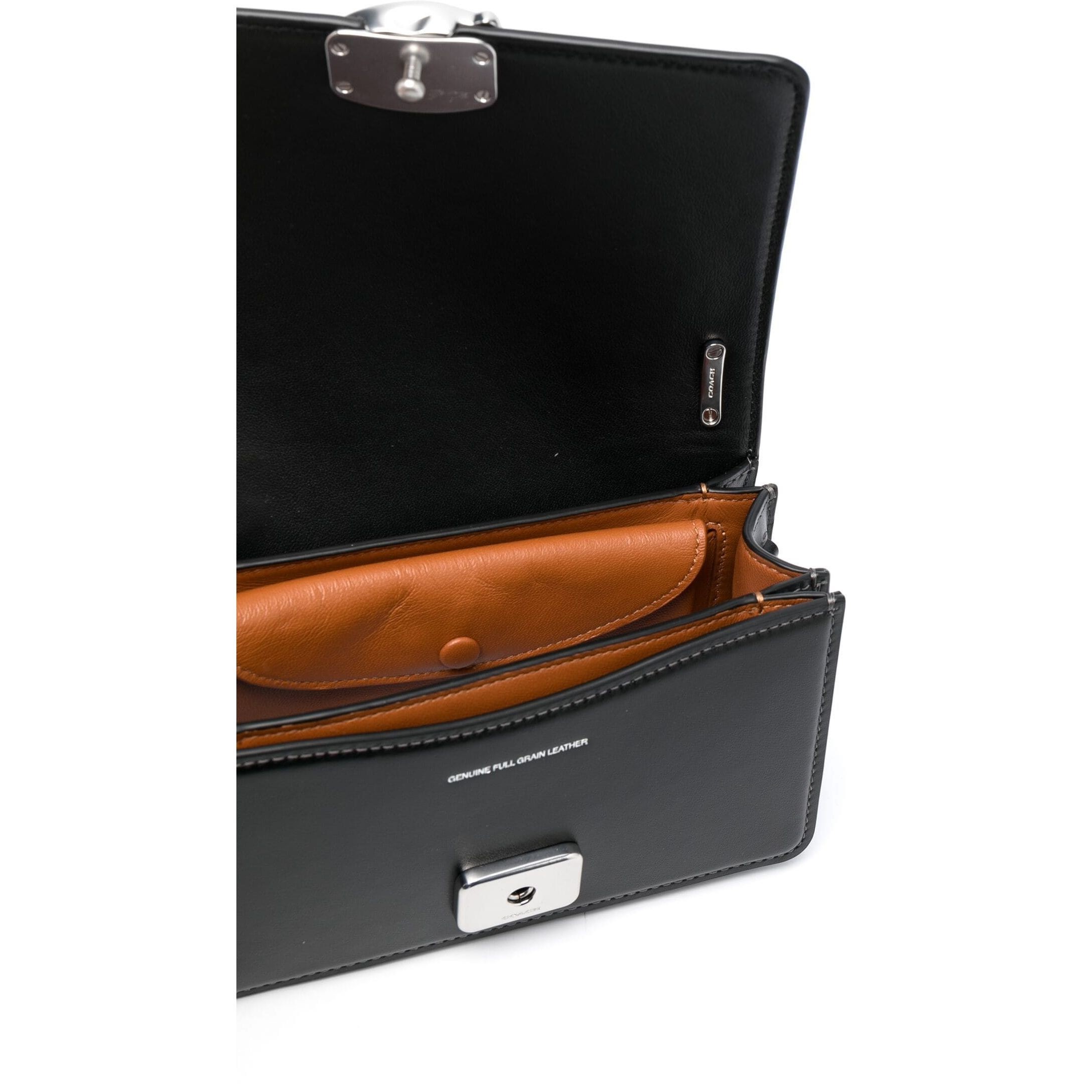 COACH Rankinė per petį moterims, Juoda, Calf leather bandit crossbody 4