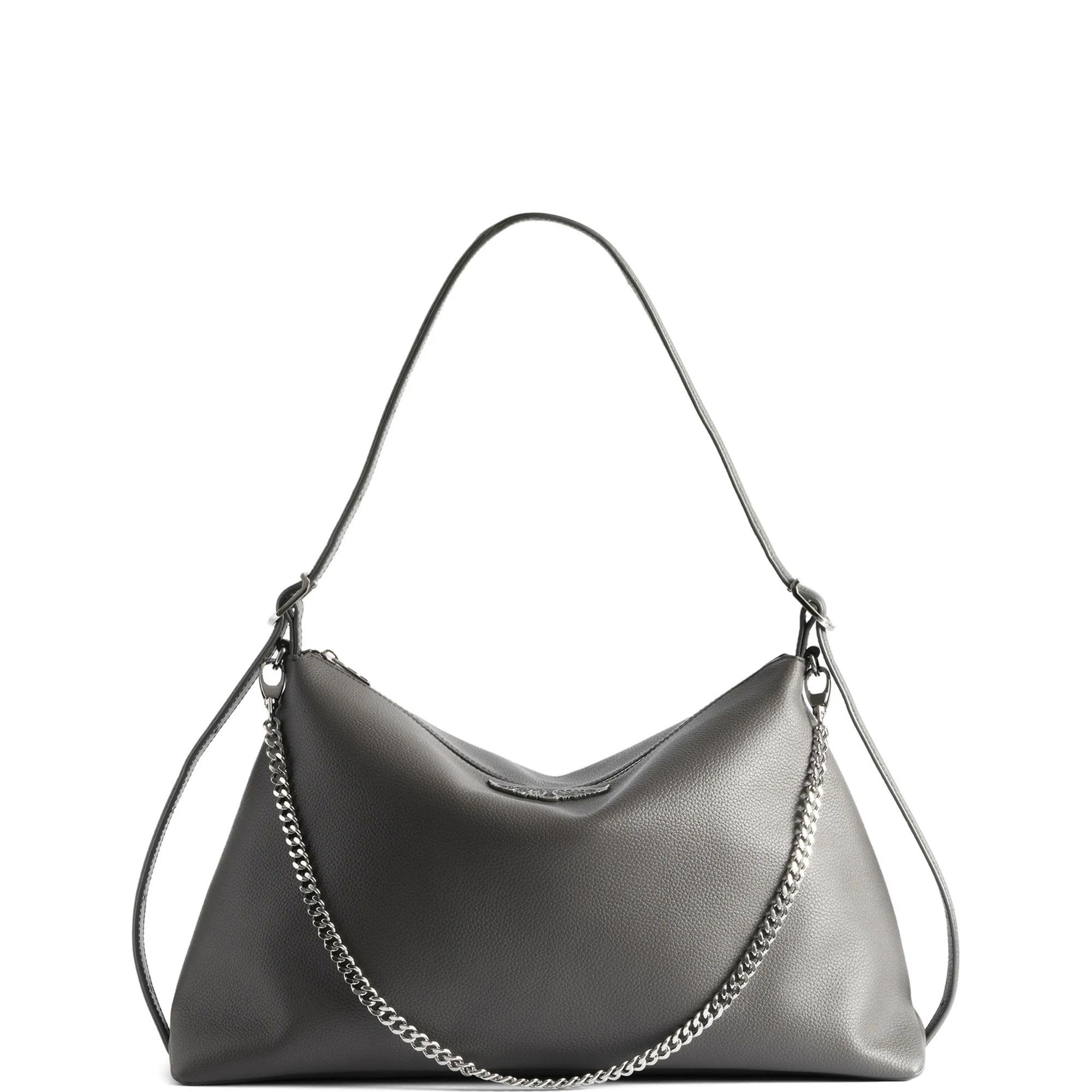ZADIG&VOLTAIRE Pirkinių krepšys moterims, Juoda, Jim grained leather 5
