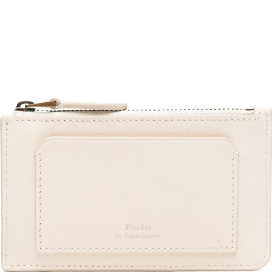 POLO RALPH LAUREN Kortelių dėklas moterims, Smėlio, Card case small 2
